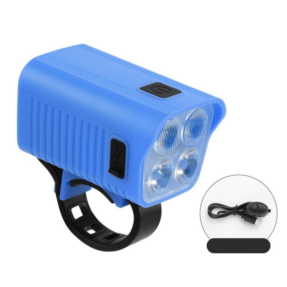 Front Lamp Usb Rechargeable Mtb Flashlight Horn Light Multiple Modes Usb Rechargeable Headlight For Night Riding Mountain Bike