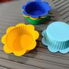 Thickened Cake Cup Irregular Baking Tool Silicone Mold Egg Tart Pudding Cup Muffin Cup High Temperature Resistant Cake Cup
