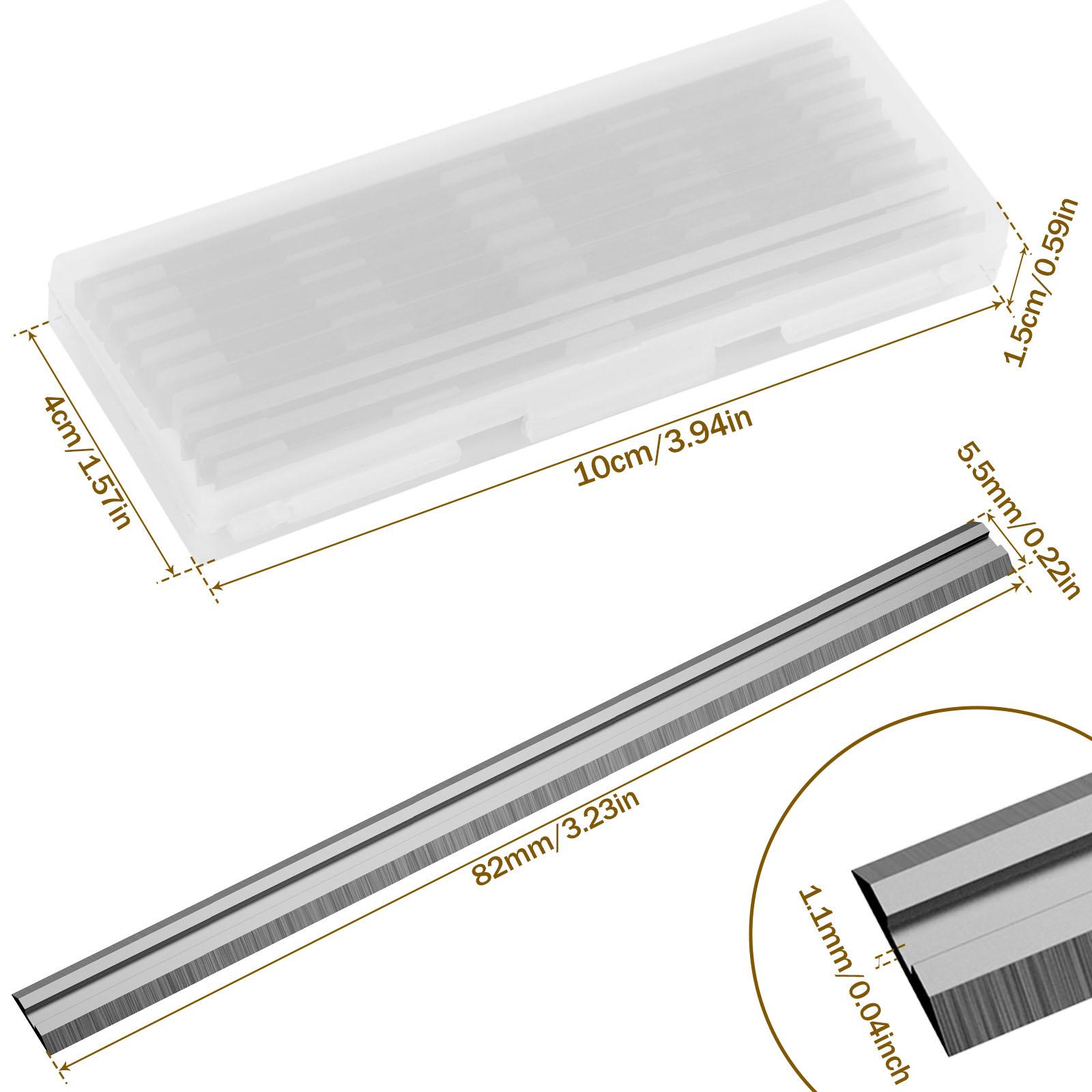 

10 шт. сменных лезвий для рубанка HSS, двухсторонние лезвия для рубанка, двусторонние лезвия для большинства рубанков 3 Plus 1/4 дюйма серебряный