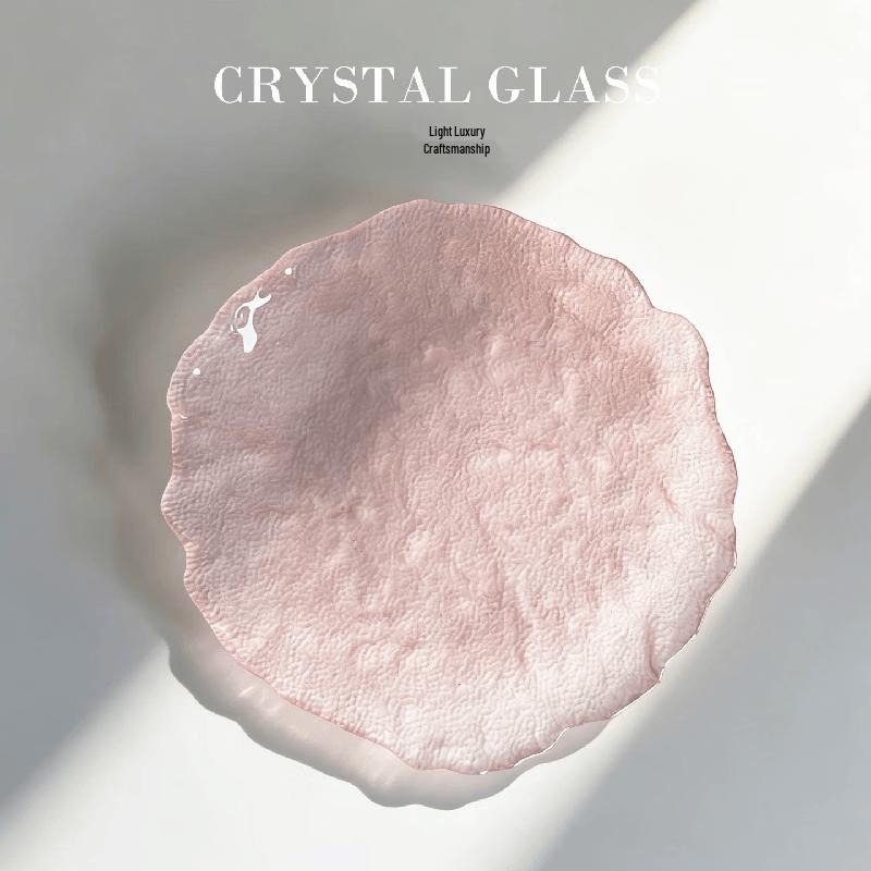 Irregular Glacier Glass Dessert & Fruit Plates
