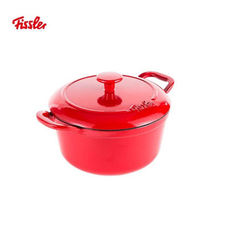 Fissler Food Color Series 20cm Red Enamel Cast Iron Stew Pot