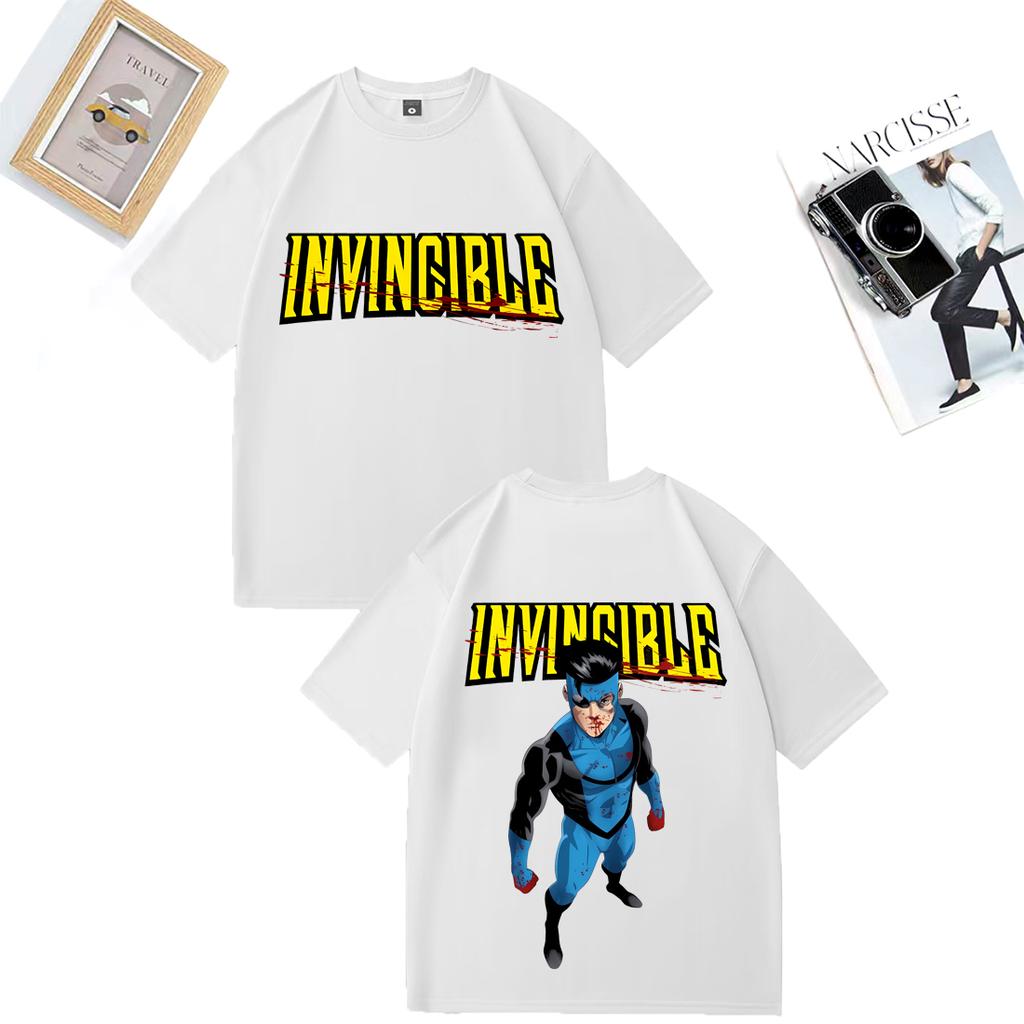 Unisexs and Womens Invincible Mark Superhero TShirt Anime Round Neck Hip Hop Style Casual  Vintage Oversized Cotton TShirts