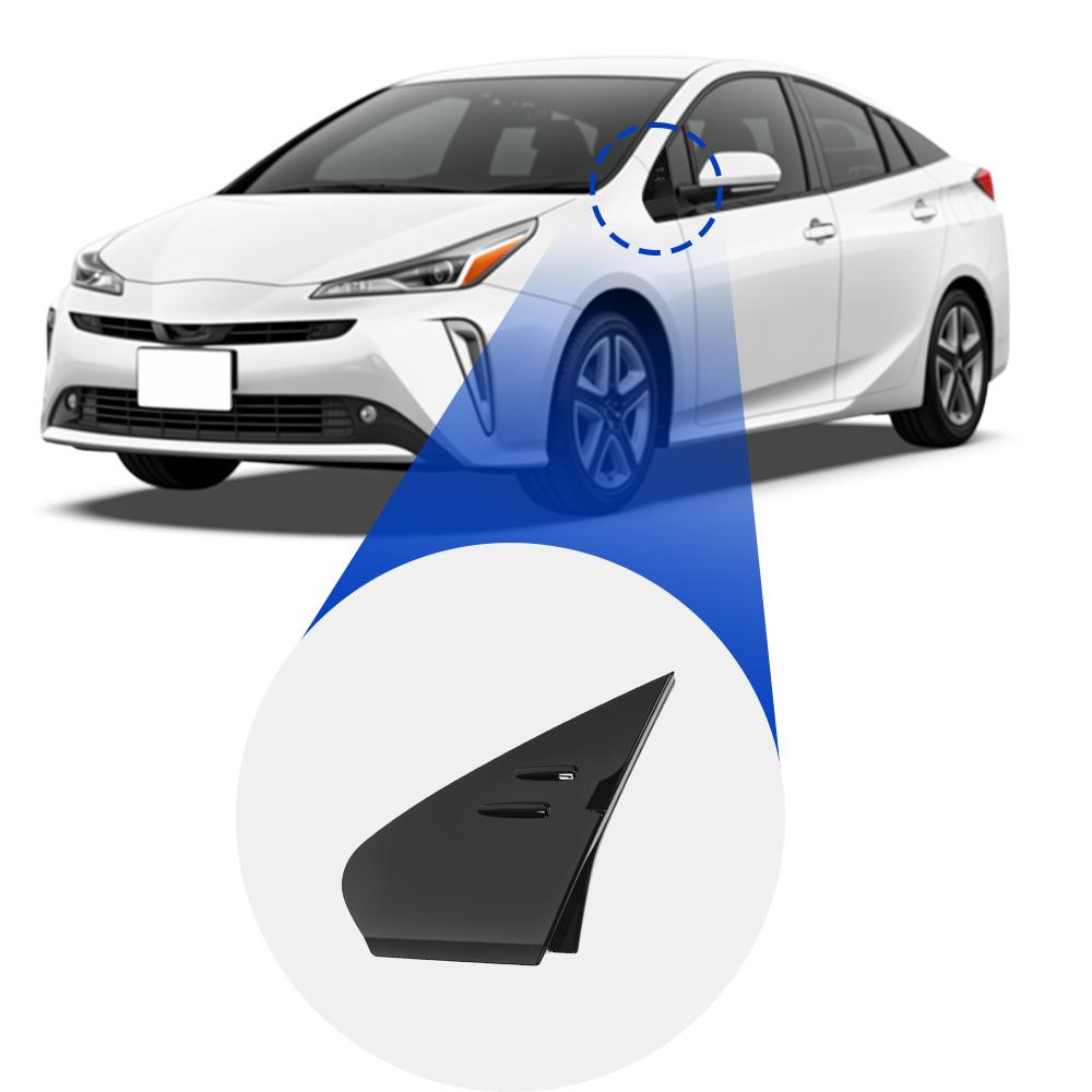 Side Mirror Triangle Trim Cover Molding Corner Panel Left/Right Front Upper For Toyota Prius 2016 2017 2018   6011847030 Left-Gloss Black