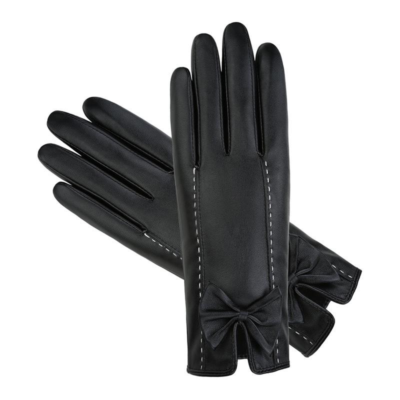 Women's Winter Touchscreen Faux Leather Gloves