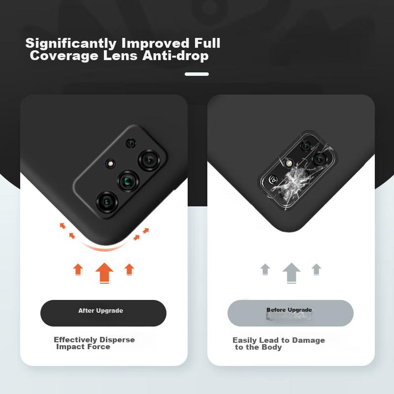 Phone Case for Honor 30s, Honor 30s 5G Upgraded Full Lens Protection Liquid Silicone Case, Ultra-Thin Wear-Resistant Shockproof Soft, Black