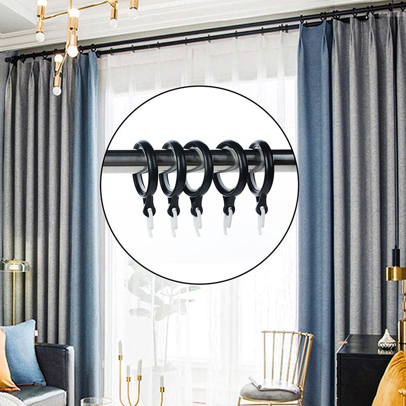 32PCS Plastic Curtain Grommets Nanoscale Low Noise Silence Sliding Roman Rings Inner Diameter 30/42mm Curtain Eyelet Rings