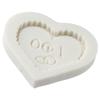 2pcs Silicone Wedding Chocolate Molds White Wedding Candy Molds Heart Fondant Molds  Cake Decorating