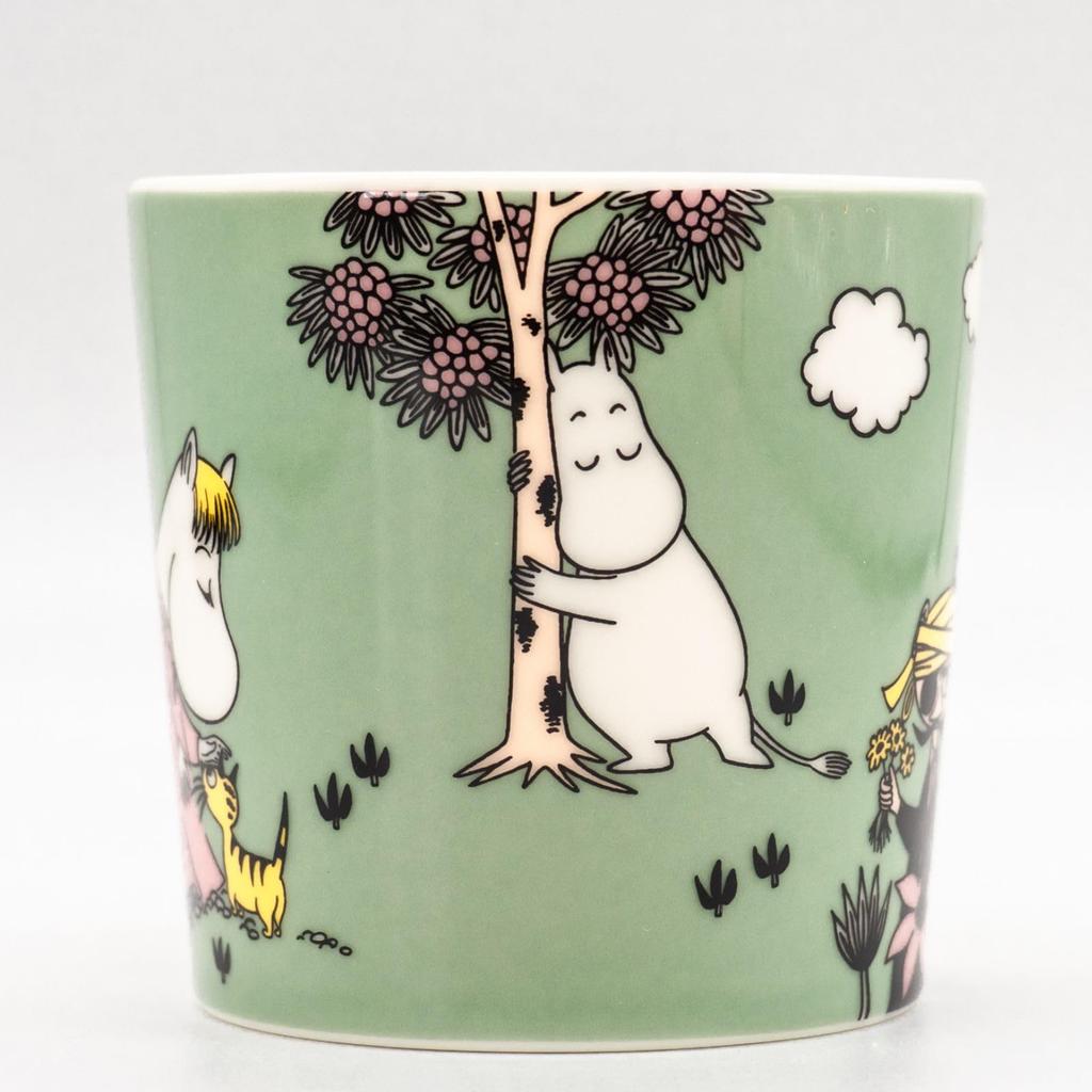 Moomin Arabia Classic Loving Care 280ml Capacity [Official Import] Mug, Green, Approx.