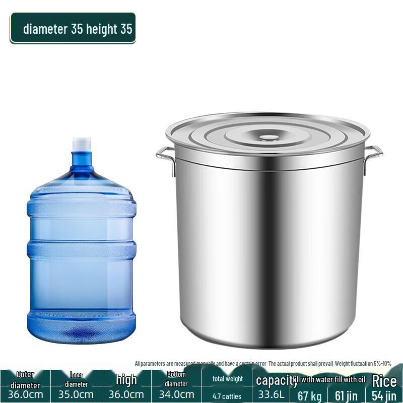 Jingjing Rishang Commercial Stainless Steel Stock Pot with Lid