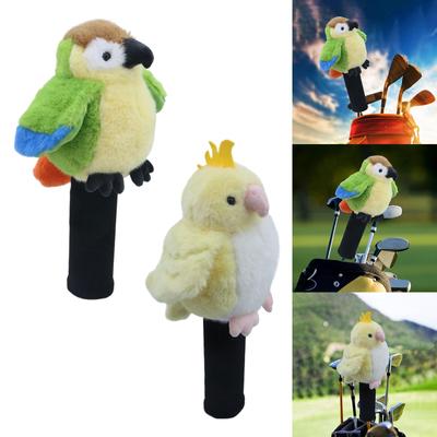 Plush Parrot Driver Head Cover Scratch Resistant Present Cute Golf Headcover