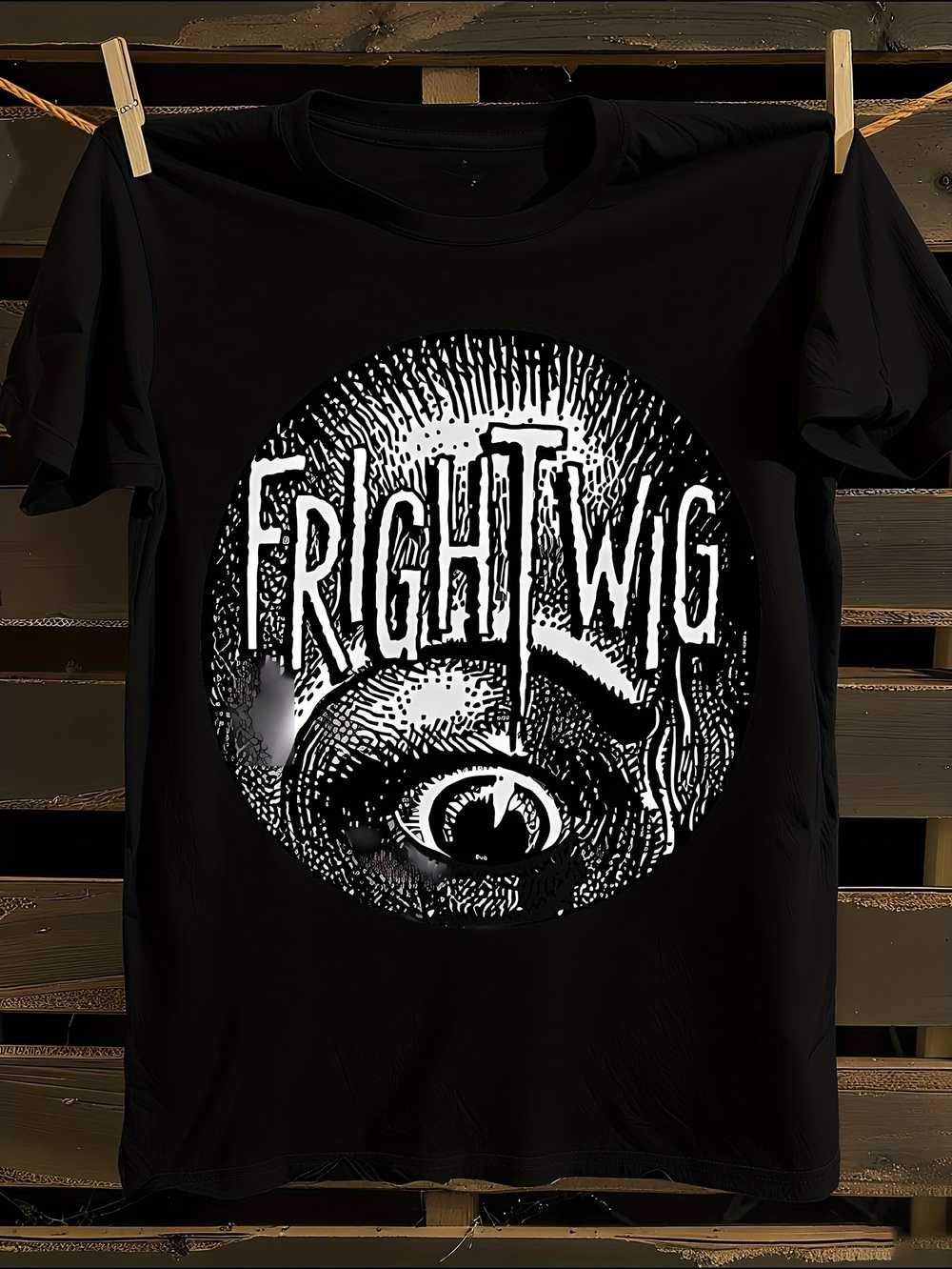 Frightwig EyeMusic Heavyweight Retro Rock Punk T-Shirt XL