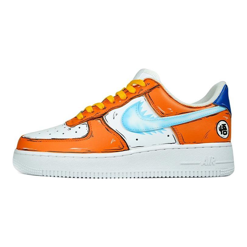 Nike Air Force 1 Air Force 1 Leather Slip Resistant Cushioning Low top Skateboard Shoes Men's Orange CW2288-111(TeamJ-)