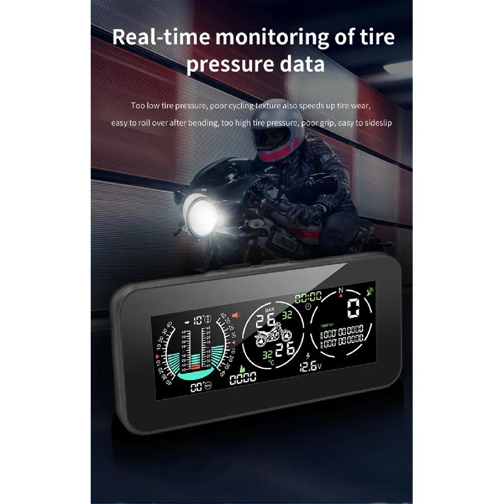 

motorcycle Intelligent GPS Slope Meter Auto Inclinometer Compass HUD Off Road Pitch Tilt Angle Protractor Inclinometer TPMS Speedometer
