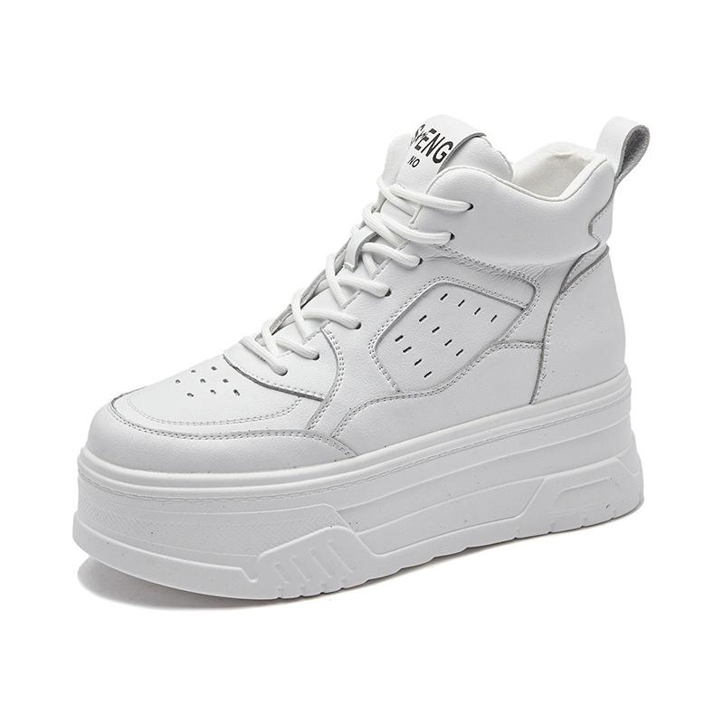 High-top Casual Shoes, New Thick-soled Heightening Velvet Sports Shoes, Fashionable and Versatile Sports Women