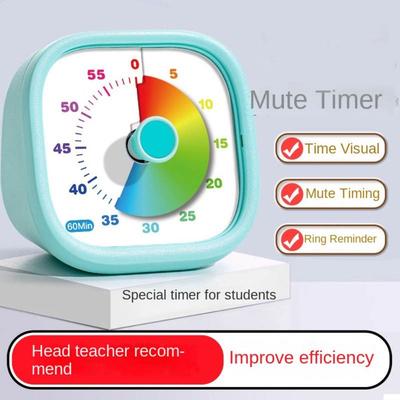 Movement Visual Timer Time Management Sweep Second Countdown Clock 60-Minute Self Discipline Kitchen Cooking Timer Kitchen