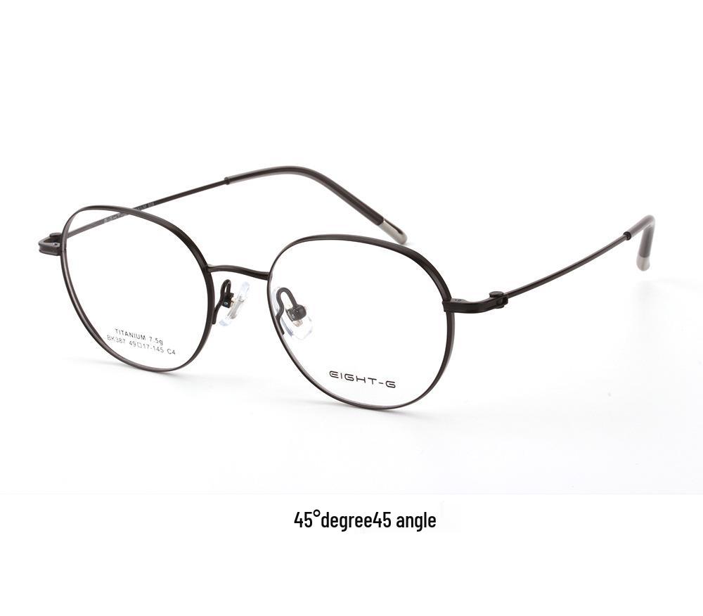 Women's Pure Titanium Small Frame Eyeglasses with Myopia Lenses - Fashionable & Simple Design for Youth