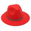 Tibetan Style Top Hat Temperament Jazz Hat British Elegant Felt Hat Big Brim Rivet Woolen Hat Men And Women
