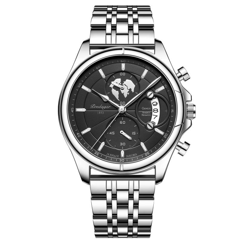 Top Brand Waterproof Multifunctional Luminous Men's Watch Fashion Business Calendar Watch