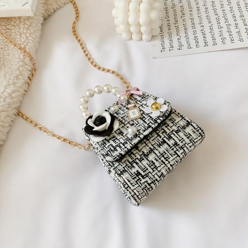 Stylish Mini Girls Crossbody Bag Adorable Pearl Princess Accessory Fashion Design For Kids