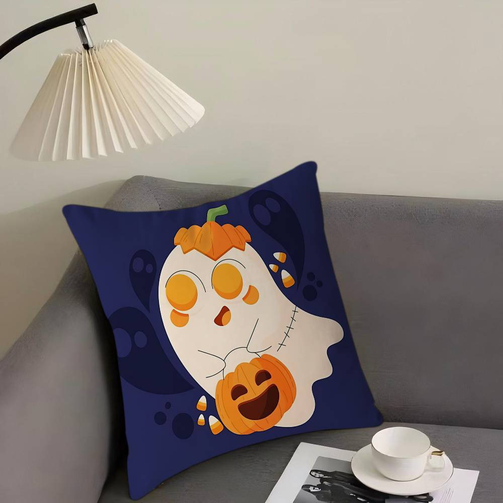 

H-Halloween Personalized Pillow Dust Cover Bedroom Kids Party Decoration Pillowcase Birthday Children Gift 16x16Inch