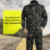 1 Set Men Jacket Pants Camouflage Print Multiple Pockets Two Piece Set Dirt Resistant Anti Scratch Work Clothes Suit for Labor Repairmen