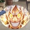 1Pc Warrior'S Roar Flannel Round Rug Soft Non Slip Circular Office Carpet Floor Mat Bedroom Living Room Xmas Gift S1862