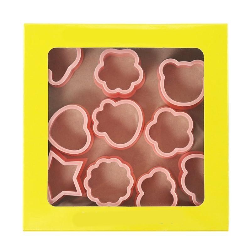 10Pcs Cartoon Pattern Cookie Cutter Plastic Cookie Fondants Molds Easy To Clean