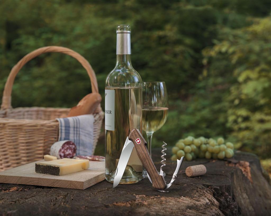 Victorinox Wine Master Walnut Sommelier Knife with Wine and Leather Opener, Corkscrew, Pouch, Swiss-Made 6-Function Multi-Tool [Product Code