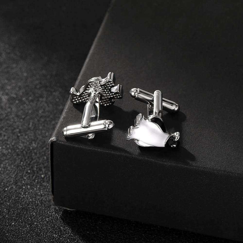 Personality Men's Penguin Cufflinks Black And White Enamel Animal Sleeve Button Accessories For Suit Shirt