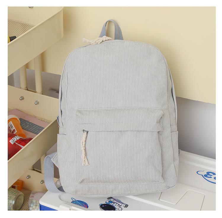 Morbido zaino campus sorella stile liceo università personalizzato velluto borsa da scuola ragazza tinta unita zaino da viaggio