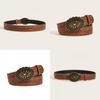 Punk Leather Belt With Metal Buckle For Men And Women Fashion Accessory