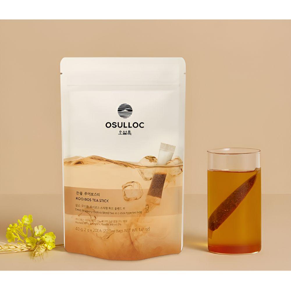 OSULLOC Cold Brew Rooibos Tea 20 Sticks - Caffeine-Free & Refreshing
