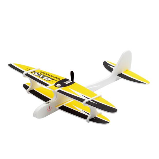 LED Light DIY Assembly Hand Throw Electric Glider Flying Airplane Model Kids Toy