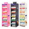 Hanging Weekly Clothes Storage for Families, 6 Section Kids Closet Shelves with Side Pockets and Open Front Access
