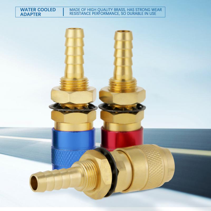 2×Water Cooled /& Gas Adapter Quick Connector Fitting For TIG Welding Torch 8mm
