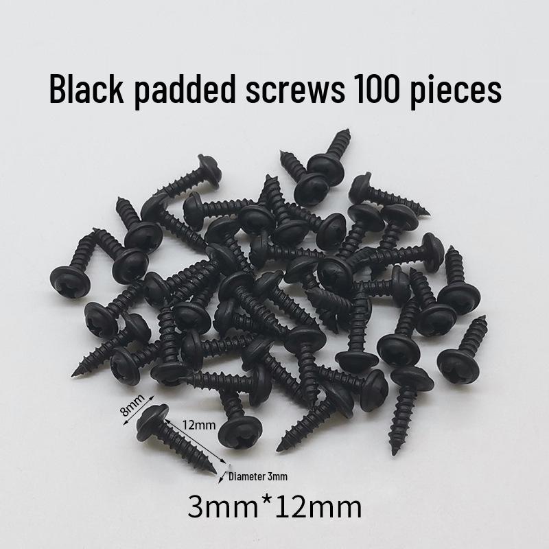 Golden, Silver, and Black Self-Tapping Wide Head Screws with Washers