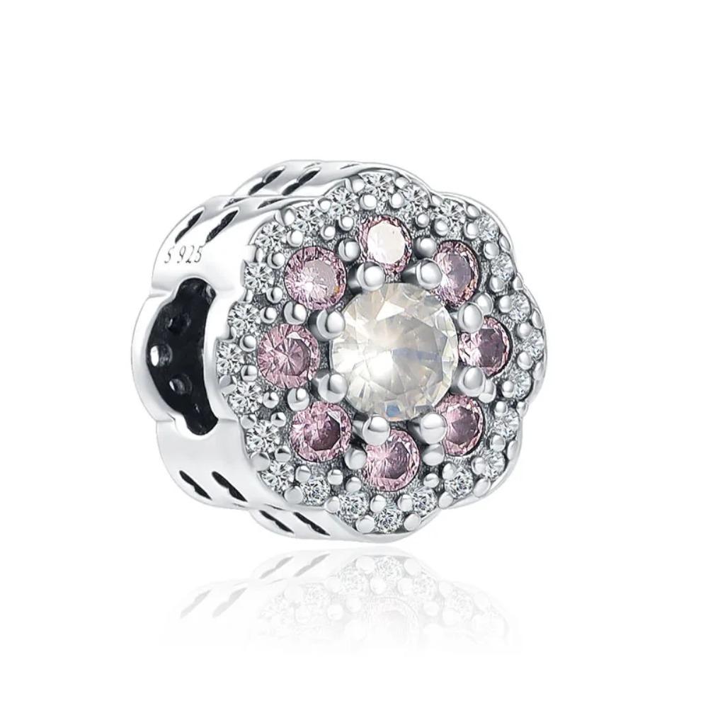 New Colorful Shiny Zircon Charms Beads for DIY Jewelry Fit Silver Bangle Bracelet Necklace KeyChain Women Accessories