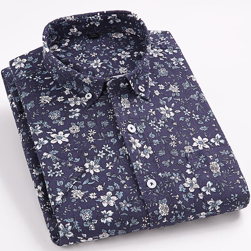 Herren Slim Fit Kurzarm Oxford Baumwolle Freizeit Hemd