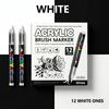 Gold and Silver Direct-Flow Acrylic Markers Art Highlighters DIY Black Card Journaling Pens Soft-Tip Painting Markers