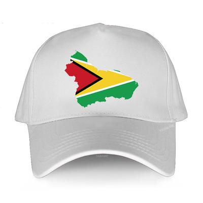 Zwarte casual jongens bedrukte baseball cap Guyana land vlag top stadskaart man vrouwen zomerhoed outdoor snapback caps sport motorkap