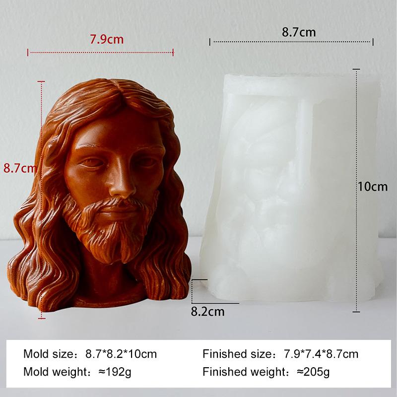 DIY Portrait Statue Gypsum Form Crafts Casting Silicone Mold Handmade Aroma Candle Plaster Mould Candle Making Supplies