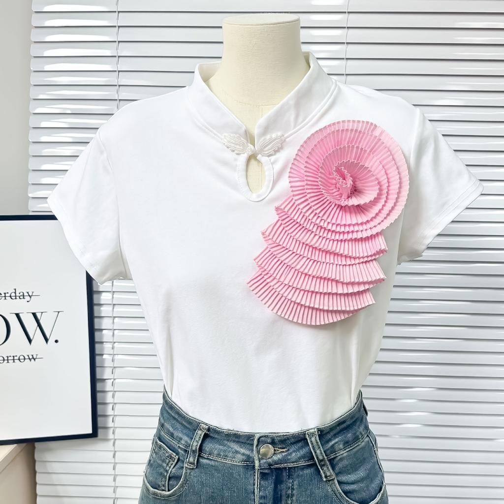 Delicate Multi-Color Chiffon Flower Multi-Layer Pleated Cloth Sticker Craft Flower Wedding Dress Dress Top Decorative Accessories