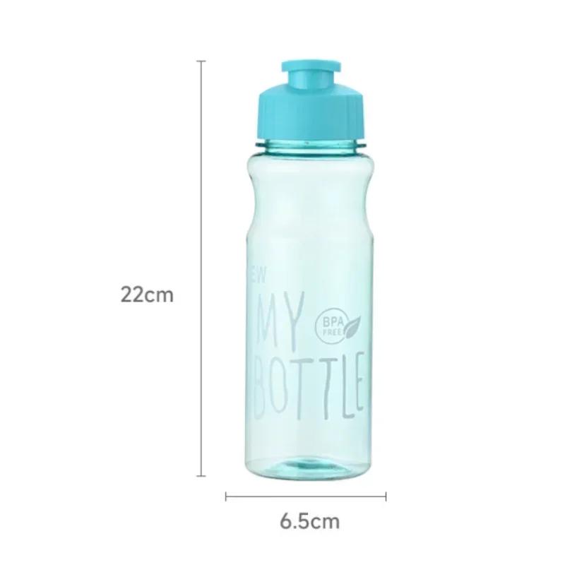 500ML Water Bottles Portable Sport Cup for Drinking Kitchen Tools Transparent My Bottle for School Gym Travel Dropshipping