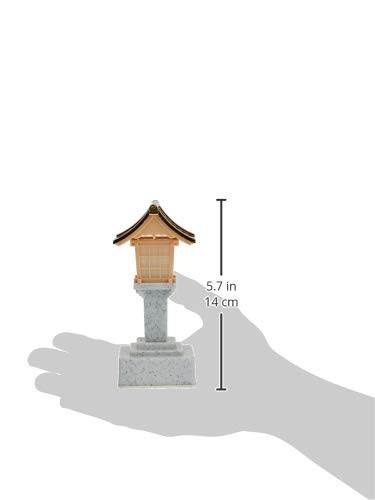 Kamidananosato LED Lantern, Battery-Operated, Flickering Light for Soothing Souls. Gray, 14cm High X 6cm Wide X 7.3cm Deep.