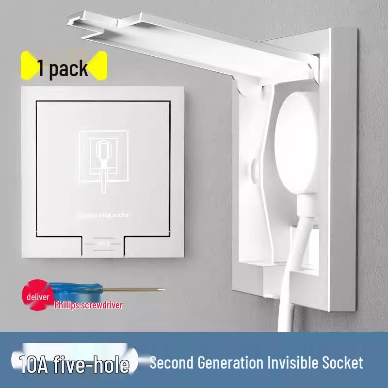 Gold 86 Typ Elektrische Nachttischlampe Wandschalterpanel mit Einzel-/Doppelsteuerung und Fünflochsteckdose