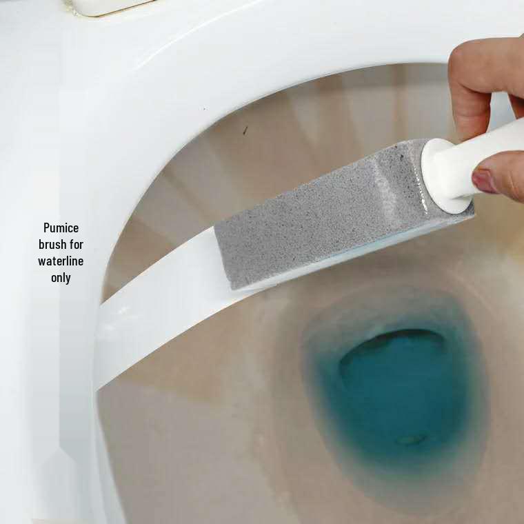 Pumice Toilet Brush - Powerful Descaling & Stain-Removing Cleaner for Hard-to-Reach Areas