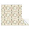 Retro Flower Faux Leather Embossed Tile Sticker: Self-Adhesive Home Decoration Tile for Floors & Walls.