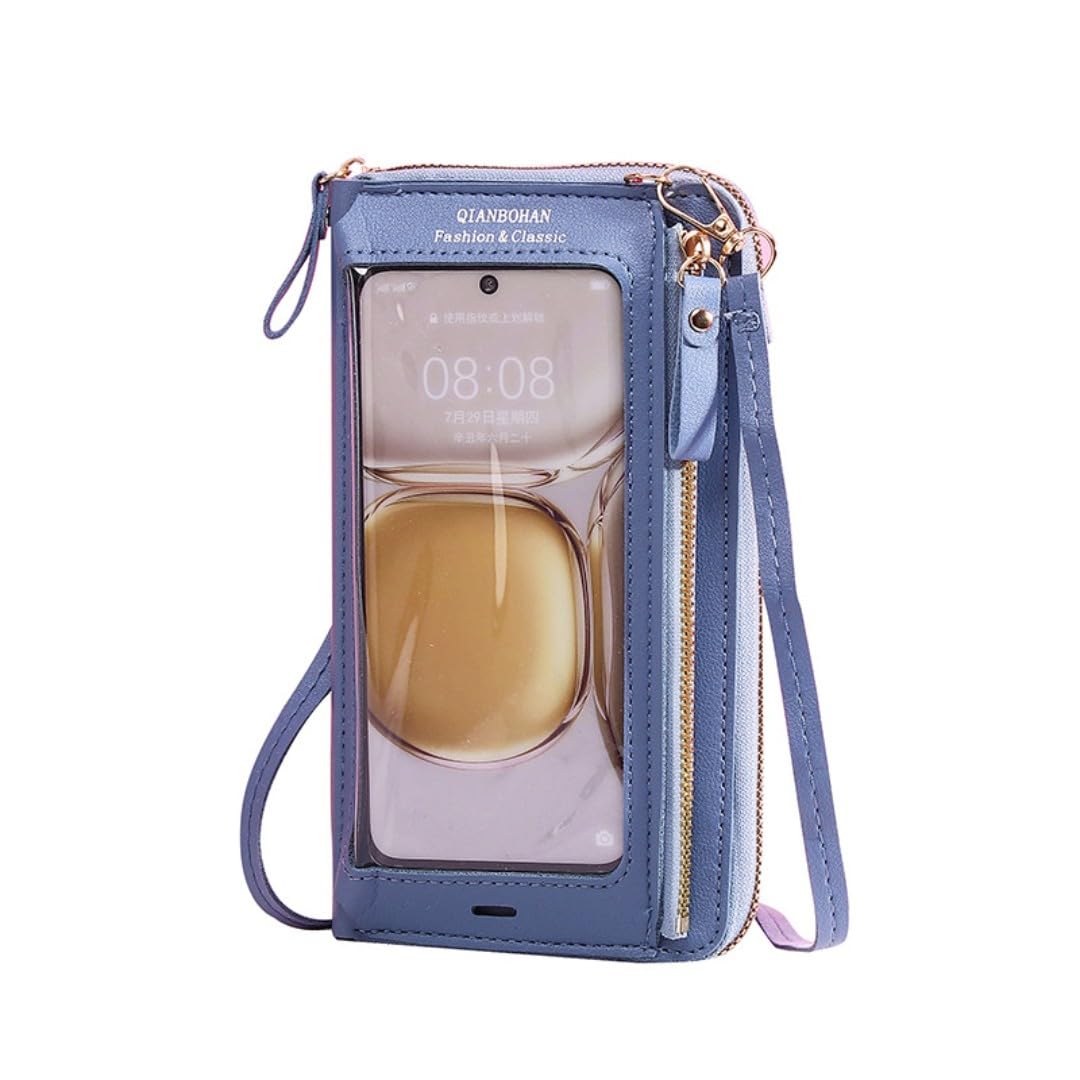 ZHENGTU Women s Wallet with Shoulder Strap, Smartphone Pouch, Touchscreen Compatible, Crossbody Bag, Shoulder Bag, Smartphone Case, Small Wallet,
