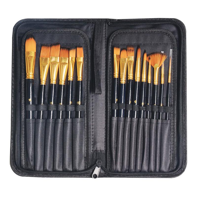 Nylon Bristle Watercolor Brush Set черный
