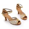 Latein-Tanzschuhe Damen Indoor-Tanzschuhe mit weicher Sohle, verschleißfeste High Heels